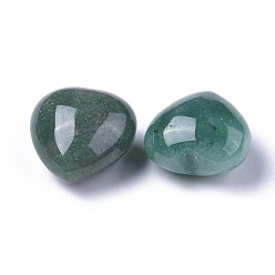 Зеленый Авантюрин Натуральный зеленый авантюрин сердце любовь камень, карманный пальмовый камень для балансировки рейки, 20x20x13~13.5 мм