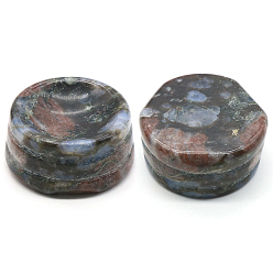 Labradorita Soporte de base de exhibición de labradorita natural para cristal, soporte de esfera de cristal, 2.7x1.2 cm