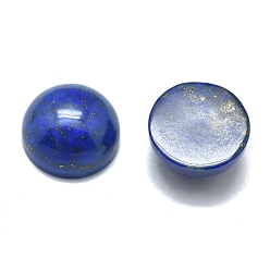 Lapislázuli Naturales lapis lazuli cabochons, media vuelta / cúpula, 10x5 mm