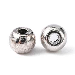 Antique Silver Tibetan Style Spacer Beads, round, Lead Free & Cadmium Free & Nickel Free, Antique Silver 5mm