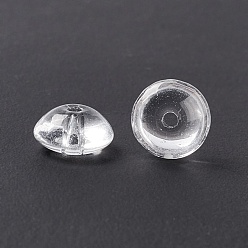 Прозрачный Прозрачные стеклянные бусины, счеты/диск, прозрачные, 8.5x4.5 мм, отверстие : 1.6 мм