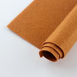 Шоколадный Нетканые ткани вышивка иглы войлока для DIY ремесел, квадратный, цвет шоколада, 298~300x298~300x1 мм , около 50 шт / мешок