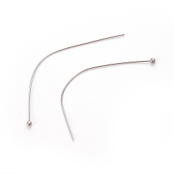 Stainless Steel Color 304 Stainless Steel Ball Head Pins, Stainless Steel Color, 49x0.5mm, 24 Gauge, Head: 1.5mm