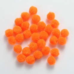 Naranja Oscura Bricolaje muñeca artesanal pom pom bolas de hilo pom pom, naranja oscuro, 10 mm, sobre 2000 unidades / bolsa