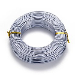 Light Steel Blue Round Aluminum Wire, Flexible Craft Wire, for Beading Jewelry Doll Craft Making, Light Steel Blue, 12 Gauge, 2.0mm, 55m/500g(180.4 Feet/500g)