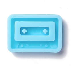 Random Single Color or Random Mixed Color Cassette Tape Shape Silicone Molds, Shaker Molds, Quicksand Molds, Resin Casting Molds, for UV Resin & Epoxy Resin Craft Making, Random Single Color or Random Mixed Color, 51x73x15mm