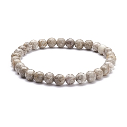 Maifanite 6mm Round Natural Maifanite/Maifan Stone Beads Stretch Bracelet, Reiki Bracelet for Men Women, Beads: 6~6.5mm, Inner Diameter: 2-1/4 inch(5.6cm)
