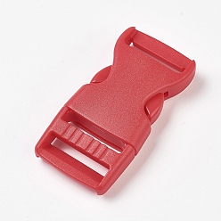 Crimson PP Plastic Side Release Buckles, Survival Bracelet Clasps, Crimson, 65x32x12mm, Hole: 4x25mm