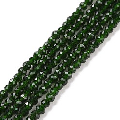 Green Goldstone Synthetic Green Goldstone Beads Strands, Faceted, Round, 2x2mm, Hole: 0.5mm, about 199pcs/strand, 15.16''(38.5cm)