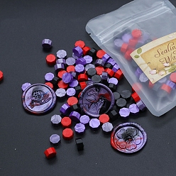 Purple Sealing Wax Particles, for Retro Seal Stamp, Octagon, Purple, 9mm, about 100pcs/bag