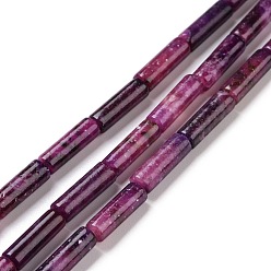 Кунсайт Природные кунцит бисер нитей, колонка, фиолетовые, 13x4 мм, отверстие : 1 мм, около 31 шт / нитка, 15.75 дюйм (40 см)