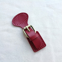 Purple Cattlehide Snap Bag Buckle Lock, for Purse Making Supplies, Purple, 10.5x4.5cm