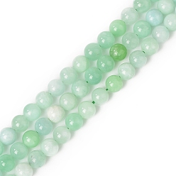 Natural Glass Natural Glass Beads Strands, Round, 6mm, Hole: 1mm, about 67pcs/strand, 15.63 inch(39.7cm)