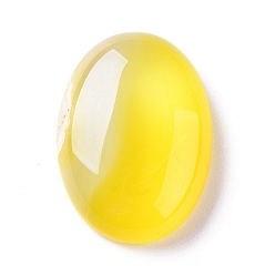 Yellow Agate Natural Yellow Agate Cabochons, Dyed & Heated, Oval, 20~25x15~18x6.5~7.5mm