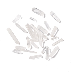 Quartz Crystal Natural Quartz Crystal Beads, Rock Crystal Beads, No Hole/Undrilled, Chip, 13.5~37.5x2.5~9x3.5~8mm, about 700pcs/1000g