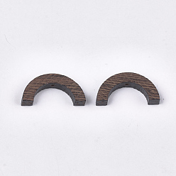 Coconut Brown Natural Wenge Wood Beads, Undyed, Arch, Coconut Brown, 14.5x29.5x5mm, Hole: 1.4mm