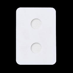 Rectangle Tablero de exhibición de perlas acrílicas con agujeros, tablero de pasta de cuentas sueltas, con adhesivo en la espalda, blanco, Rectángulo, 2 cm, tamaño interior: 4.85x3.35x0.1cm de diámetro
