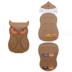 Camel Imitation Leather Storage Bags, with Snap Button, for Guitar Picks Storage, Owl, Camel, 168x109mm