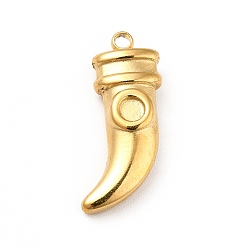 Real 18K Gold Plated Ion Plating(IP) 304 Stainless Steel Pendant Cabochons Settings, Dagger Shape, Real 18K Gold Plated, Tray: 2.5mm, 19.5x9.5x4mm, Hole: 1.5mm