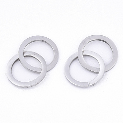 Stainless Steel Color 201 Stainless Steel Linking Rings, Quick Link Connectors, Laser Cut, Ring, Stainless Steel Color, 12x1mm, Inner Diameter: 9mm, about 2pcs/set