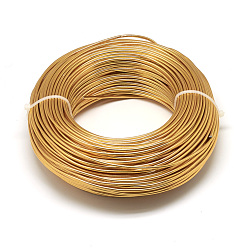Verge D'or Fil d'aluminium rond, fil d'artisanat en métal pliable, fil d'artisanat flexible, pour la fabrication artisanale de poupée de bijoux de perles, verge d'or, Jauge 12, 2.0mm, 55m/500g(180.4 pieds/500g)