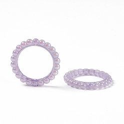 Thistle UV Plating Opaque Acrylic Beads Frames, Flower Ring, Thistle, 42.5x43x5.5mm, Hole: 2.5mm, Inner Diameter: 31mm