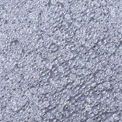 (RR160) Lustre cristalino Cuentas de rocailles redondas miyuki, granos de la semilla japonés, 11/0, (rr 160) brillo de cristal, 2x1.3 mm, Agujero: 0.8 mm, sobre 5500 unidades / 50 g