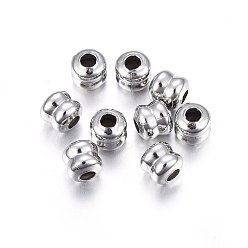 Stainless Steel Color 304 Stainless Steel Beads, Column, Stainless Steel Color, 5x5mm, Hole: 2mm