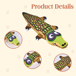 Yellow Polyester Crocodile Bite Resistant Pet Sound Toy, Dog Teething Chewing Toy, Olive, 380x150x70mm