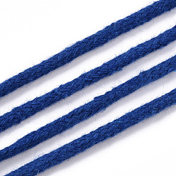 Королевский синий Нити хлопчатобумажные, макраме шнур, декоративные нитки, для поделок ремесел, упаковка подарков и изготовление ювелирных изделий, королевский синий, 3 мм, около 109.36 ярдов (100 м) / рулон.