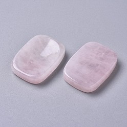Quartz Rose Masseur de quartz rose naturel, pierre d'inquiétude pour le traitement de l'anxiété, rectangle, 41x30x8mm