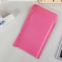 Rosa Caliente Bolsas de paquete de película plástica, anuncio publicitario burbuja, sobres acolchados, Rectángulo, color de rosa caliente, 19x11 cm