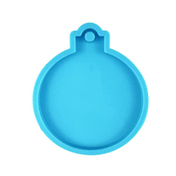 Темно-Голубой DIY силиконовые формы кулон, формы для литья смолы, рождественский бал, глубокое синее небо, 50 мм