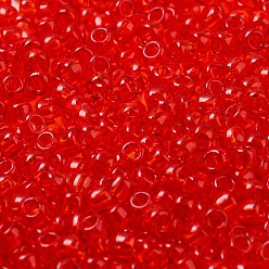 (5B) Transparent Siam Ruby TOHO Round Seed Beads, Japanese Seed Beads, (5B) Transparent Siam Ruby, 15/0, 1.5mm, Hole: 0.7mm, about 135000pcs/pound