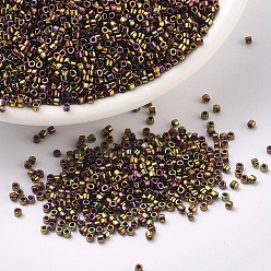 (DB0023) Metallic Gold Iris MIYUKI Delica Beads, Cylinder, Japanese Seed Beads, 11/0, (DB0023) Metallic Gold Iris, 1.3x1.6mm, Hole: 0.8mm, about 10000pcs/bag, 50g/bag