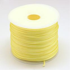 Champagne Yellow Nylon Thread, Rattail Satin Cord, Champagne Yellow, 1.5mm, about 49.21 yards(45m)/roll