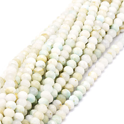 Pierre Précieuse Naturelle Brins de perles pierres fines naturelles , facette, rondelle, 5.5~6x4~4.5mm, Trou: 1mm, Environ 95 pcs/chapelet, 15.59'' (39.6 cm)