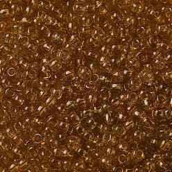 (2C) Transparent Topaz Toho perles de rocaille rondes, perles de rocaille japonais, (2 c) topaze transparente, 8/0, 3mm, Trou: 1mm, environ1111 pcs / 50 g
