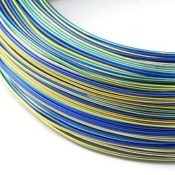 Разноцветный Круглая алюминиевая проволока, для изготовления ювелирных изделий, красочный, 18 датчик, 1 мм, около 307.08 футов (93.6 м) / рулон
