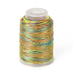 Yellow 3-Ply Segment Dyed Nylon Thread Cord, DIY Material for Jewelry Making, Yellow, 0.3mm, about 546.81 Yards(500m)/Roll