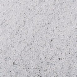 (141F) Ceylon Frost Snowflake Toho perles de rocaille rondes, perles de rocaille japonais, givré, (141 f) flocon de neige de gel de Ceylan, 11/0, 2.2mm, Trou: 0.8mm, environ5555 pcs / 50 g
