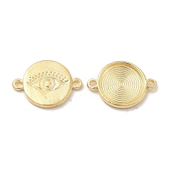 Light Gold Dijes de conector de aleación, eslabones redondos planos con ojo, níquel, la luz de oro, 15.5x21.5x2 mm, agujero: 1.6 mm
