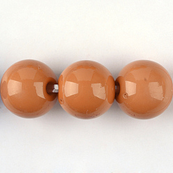 Sienna Opaque Acrylic Pendants, Peanut, Sienna, 25x10x8mm, Hole: 2.5mm, about 540pcs/500g