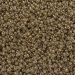 (RR2372) Azafrán transparente Lustre Cuentas de rocailles redondas miyuki, granos de la semilla japonés, 11/0, (rr 2372) lustre transparente de azafrán, 2x1.3 mm, Agujero: 0.8 mm, sobre 5500 unidades / 50 g