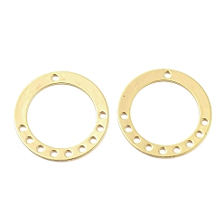 Real 18K Gold Plated Brass Chandelier Component Links, Round Ring Connector, Real 18K Gold Plated, 21x0.7mm, Hole: 1.4mm