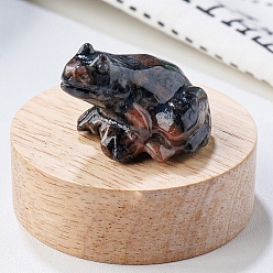 Syenite Резные фигурки целебных лягушек из натурального сиенита, Украшения из камня с энергией Рейки, 37x32x25 мм