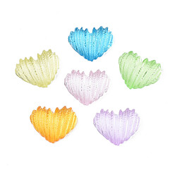 (52) Непрозрачная лаванда Прозрачные акриловые кабошоны, сердце, разноцветные, 16x19x6 мм