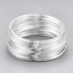 Argent Fil à mémoire en acier, pour la fabrication de bracelets enveloppants, argenterie, Jauge 18, 1mm, environ 800 cercles / 1000 g