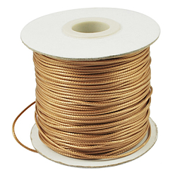 Goldenrod Korean Waxed Polyester Cord, Bead Cord, Goldenrod, 1.2mm, about 185yards/roll
