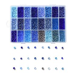 (52) Непрозрачная лаванда 288 g 24 раскрашивает стеклянный бисер, круглые, разноцветные, 6/0, 4~5x2.5~4.5 мм, отверстие : 1.2~1.5 мм, 12 г / цвет